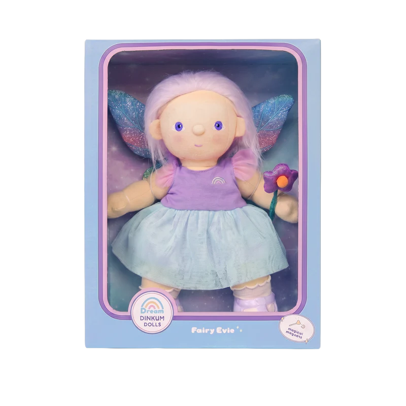 Olli Ella Dinkum Dolls Fairy Evie bambola cotone con bacchetta