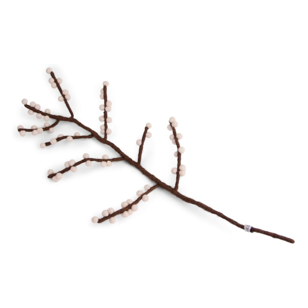 Gry & Sif Ramo Bacche Bianche decorazione lana 60 cm
