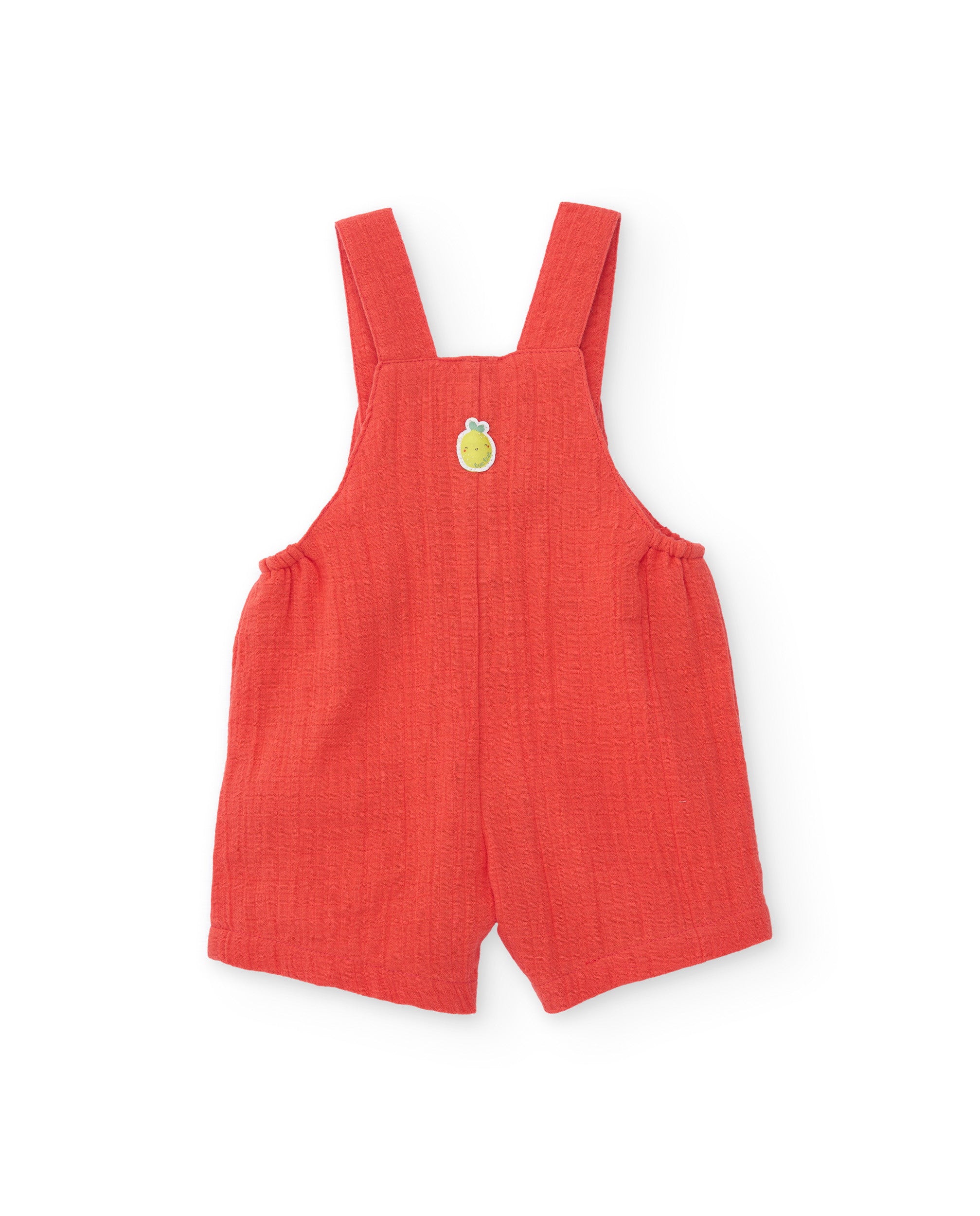 Tuc Tuc completo neonato rosso salopette frutta maglia