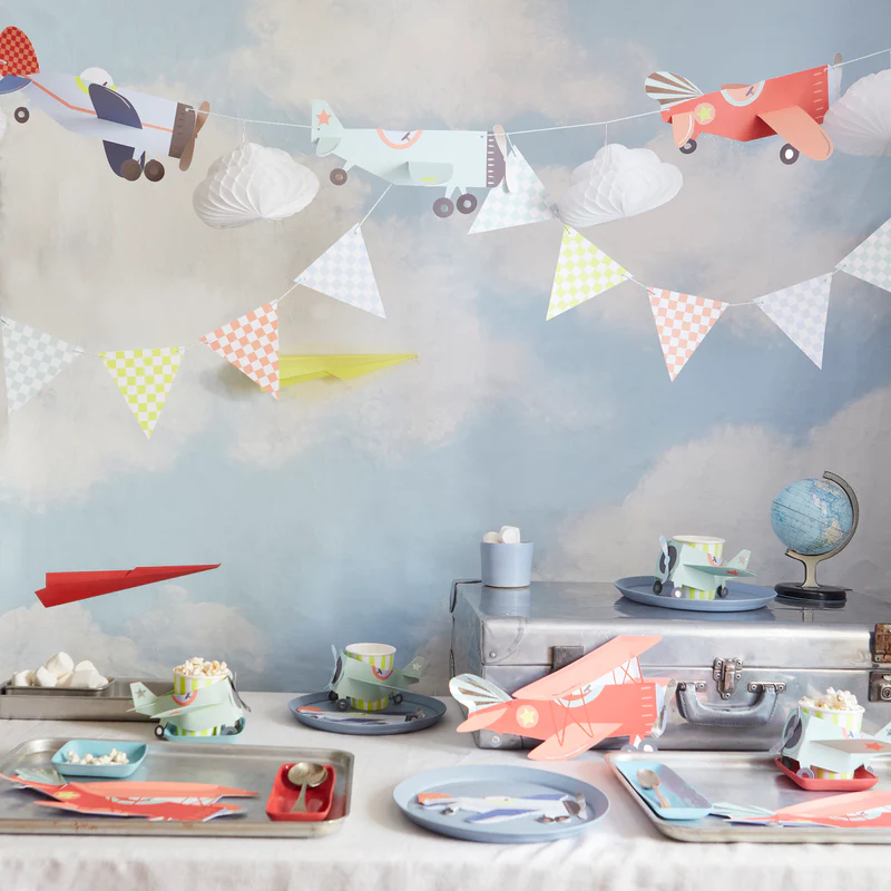 Meri Meri Plane set 8 bicchieri aereo 256 ml party