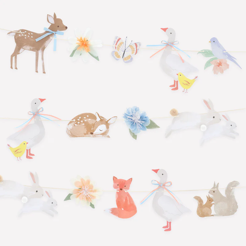 Meri Meri Little Animals ghirlanda carta 2 pz 1,7 m