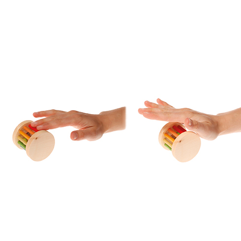 Grimm's Mini Babyroller sonaglio legno arcobaleno