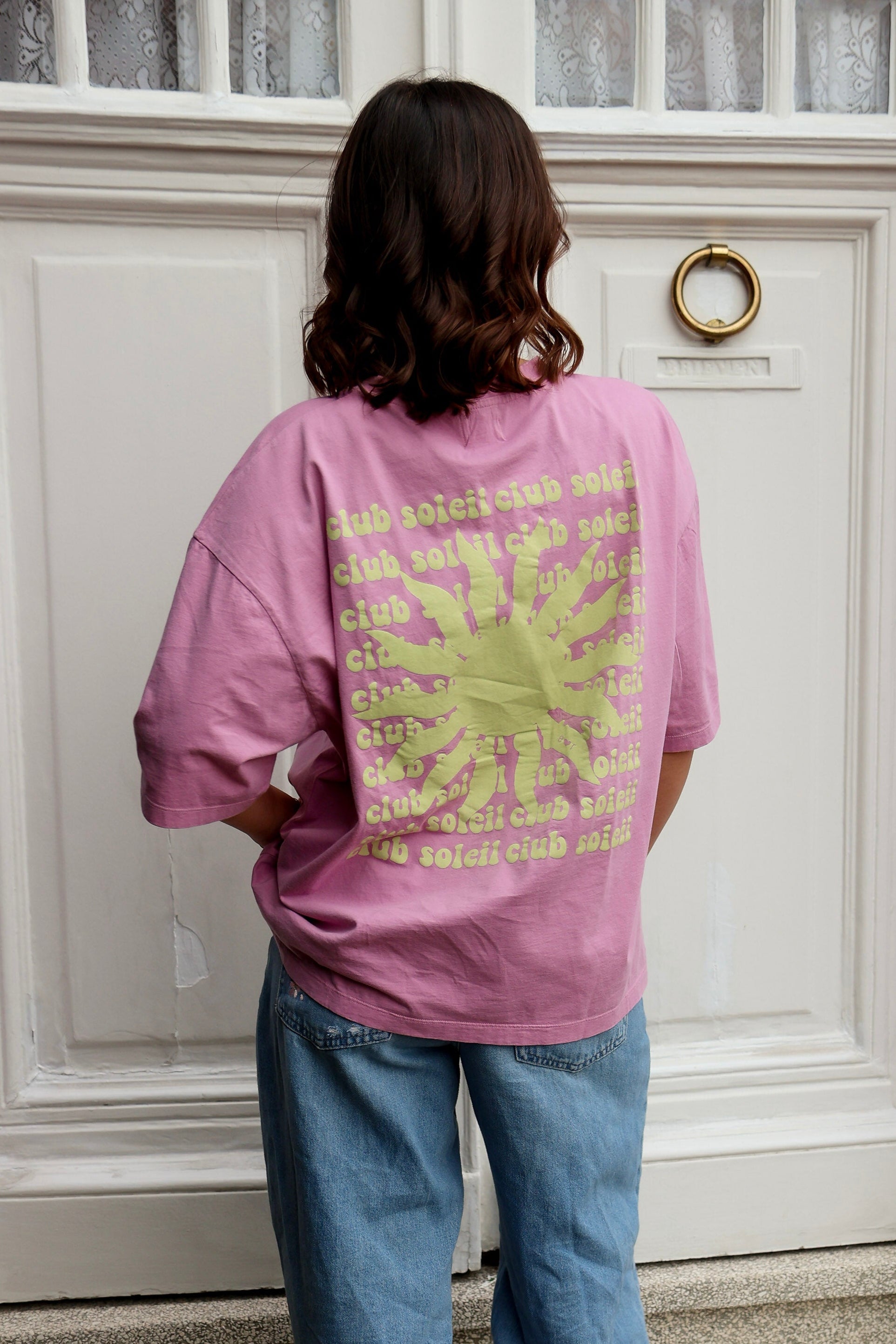 Ella and Rapha Club Soleil t-shirt rosa donna vestibilità ampia