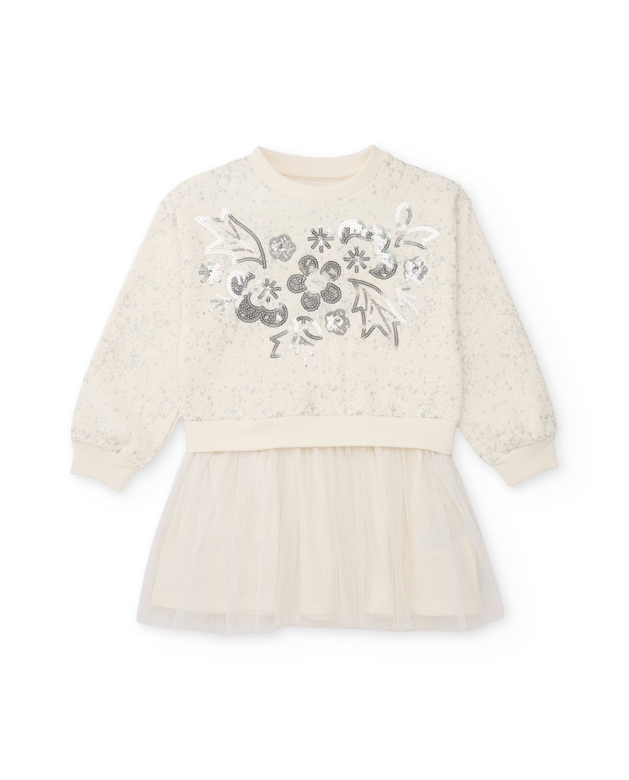 Tuc Tuc vestito bambina tulle ricamato bianco