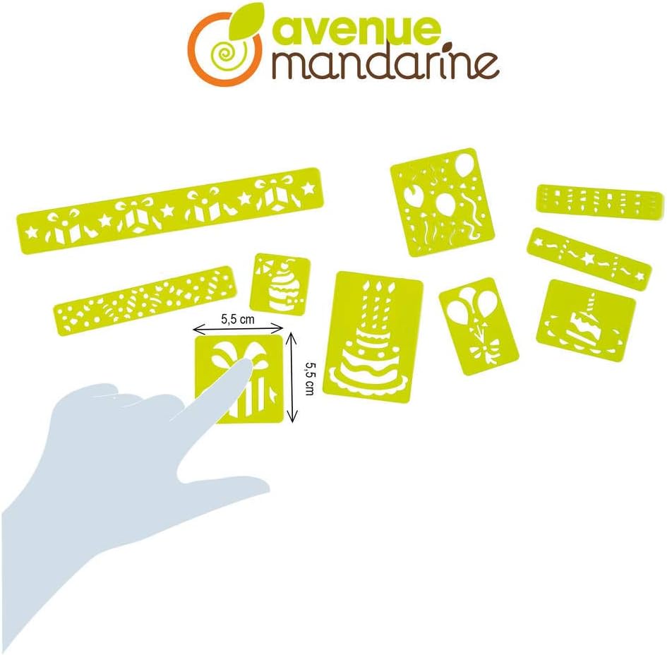 Avenue Mandarine Fate mini stencil disegno 10 pezzi