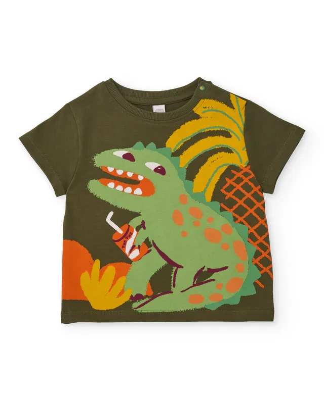 Tuc tuc maglietta bimbo verde con dinosauro