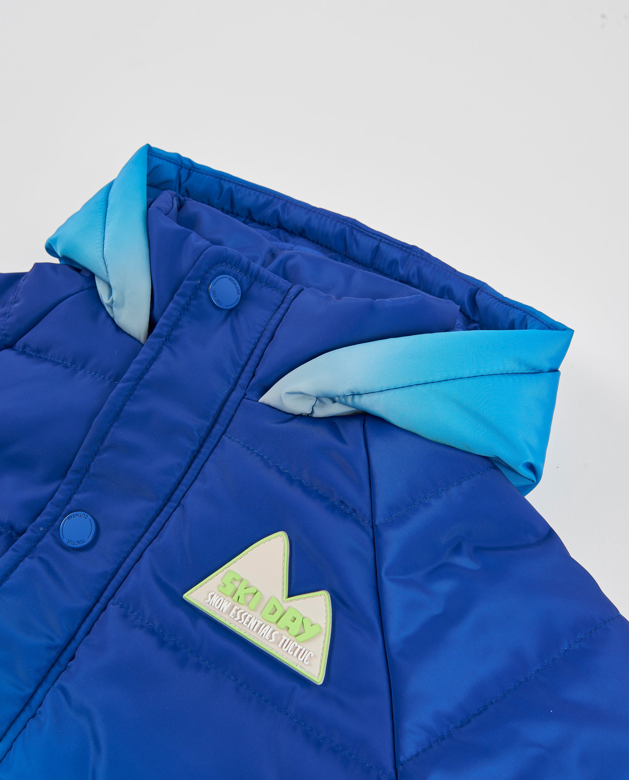 Tuc tuc Polar Friends piumino bimbo blu sfumato con cappuccio