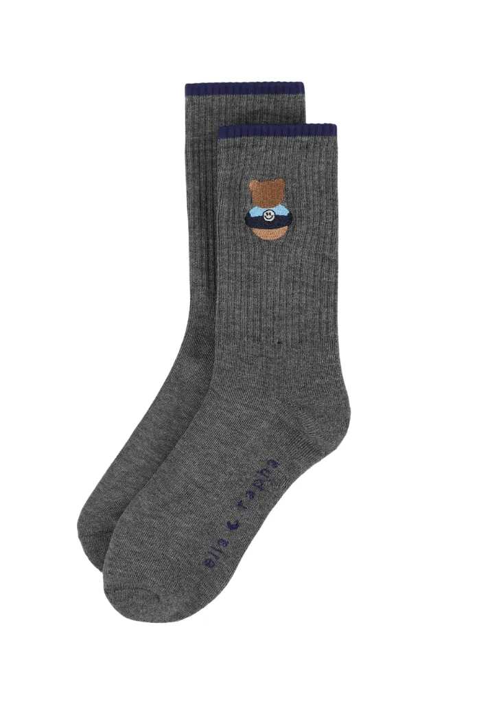 Ella and Rapha Teddy Bear calzini grigi 37-41 cotone