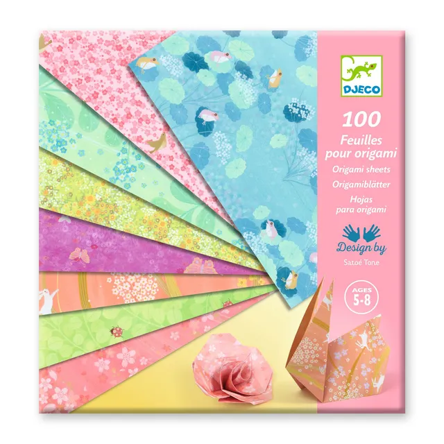 Djeco Haru carta origami 20x20 100 fogli