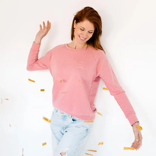 Ella and Rapha Mama felpa rosa classic fit cotone
