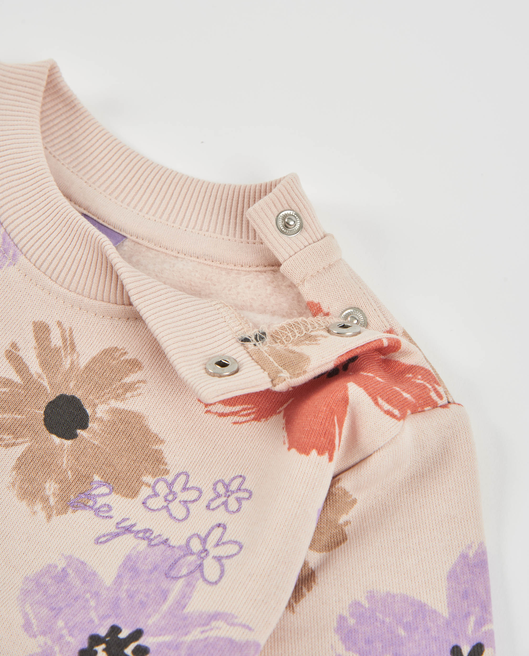 Tuc Tuc vestito felpa beige bambina fiori