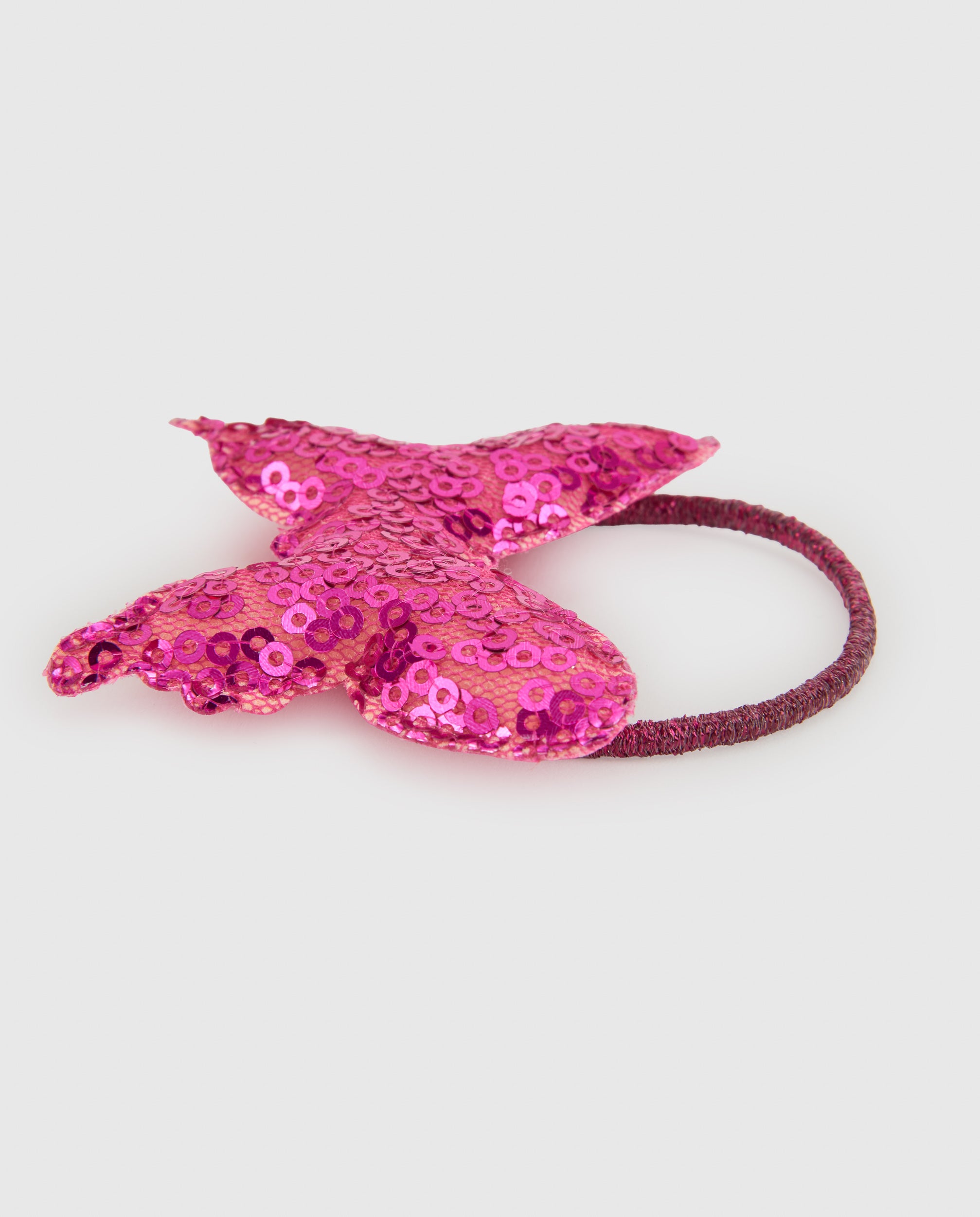 Tuc Tuc elastico capelli bambina farfalla fucsia paillettes