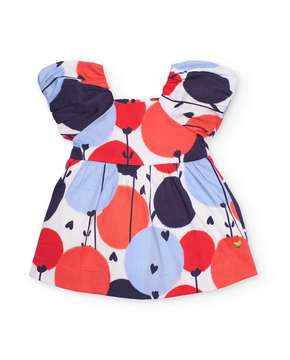 Tuc Tuc vestito bambina bianco maniche a palloncino