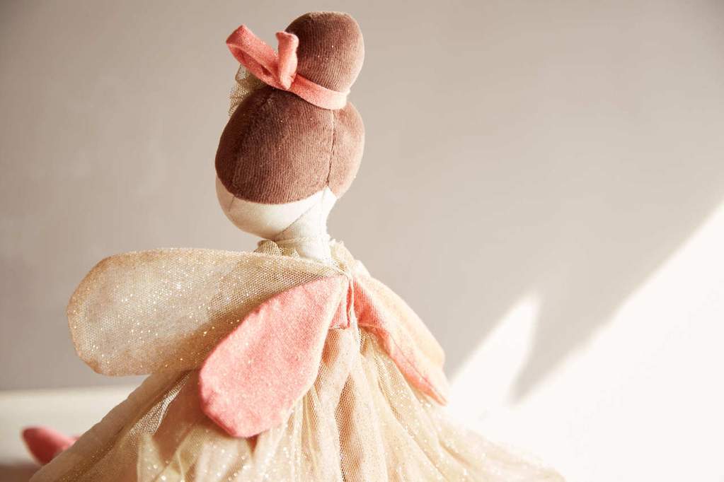 Moulin Roty Il était une fois bambola fata rosa 45 cm stoffa