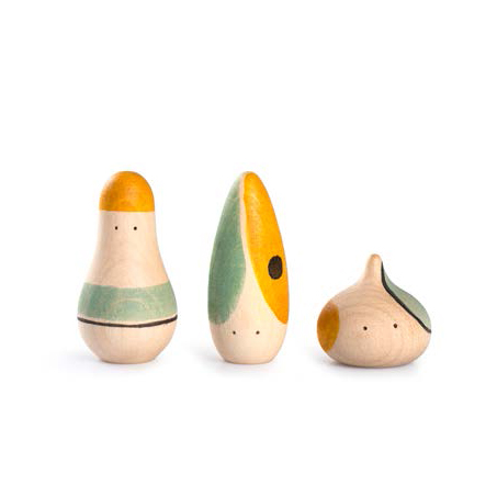 Grapat Hooray Kind Family personaggi legno 3 pezzi