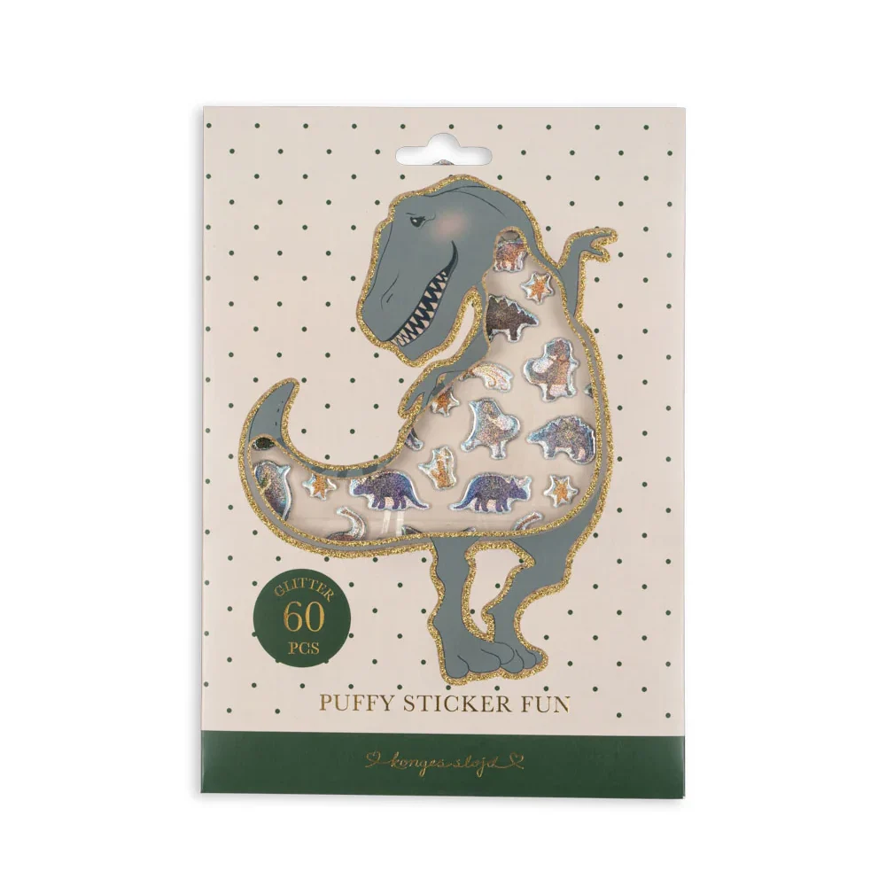 Konges Sløjd Dino puffy sticker adesivi 3D morbidi