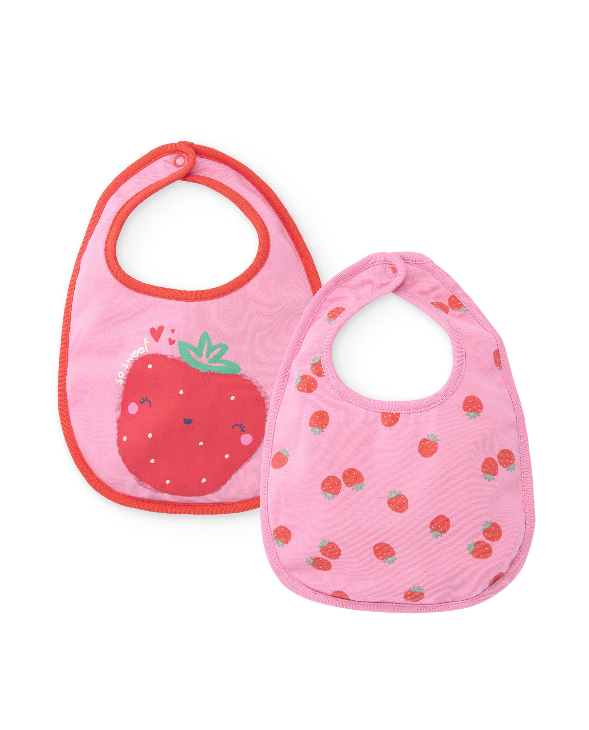 Tuc Tuc bavaglini neonata rosa fragole 2 pezzi