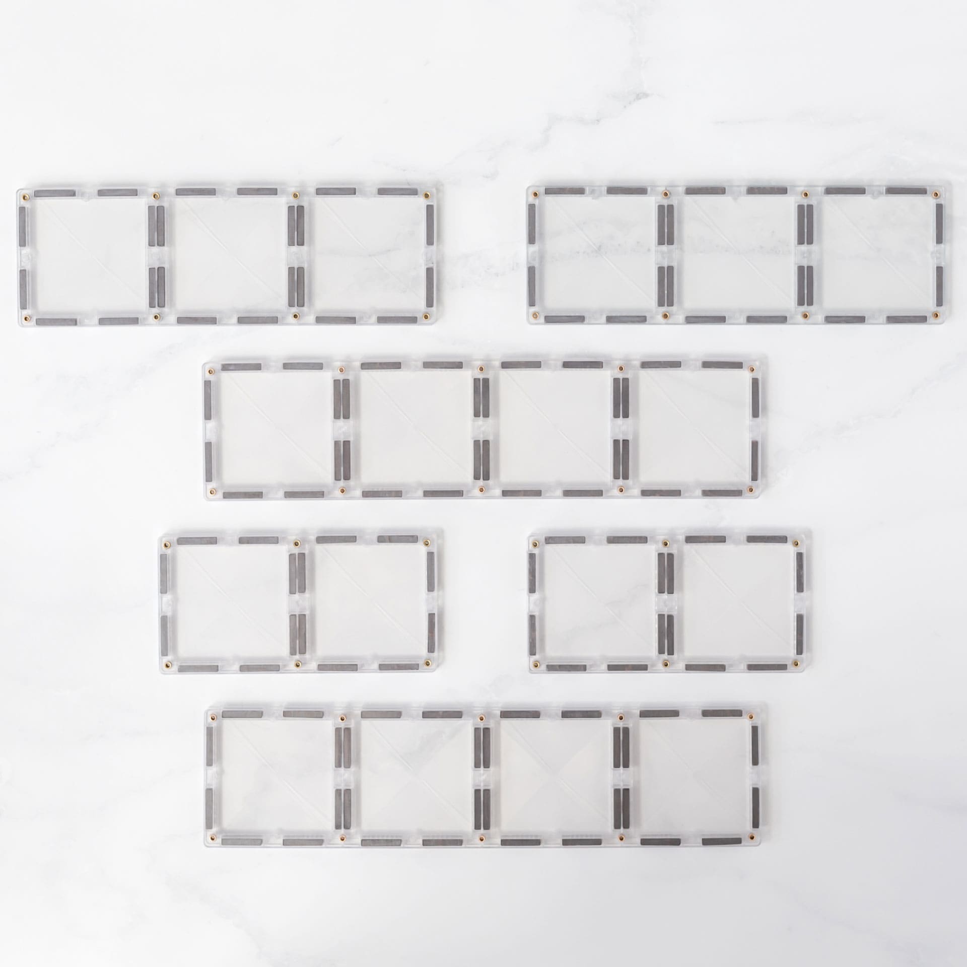 Connetix Clear Rectangle Pack 12 pezzi costruzioni magnetiche