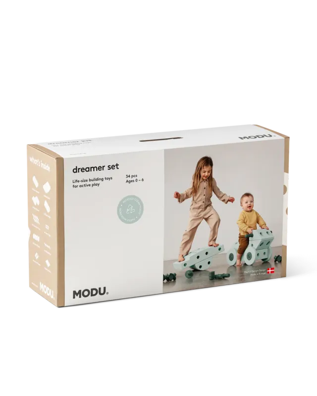 MODU Dreamer Set Mint-Forest costruzioni 34 pezzi cavalcabile