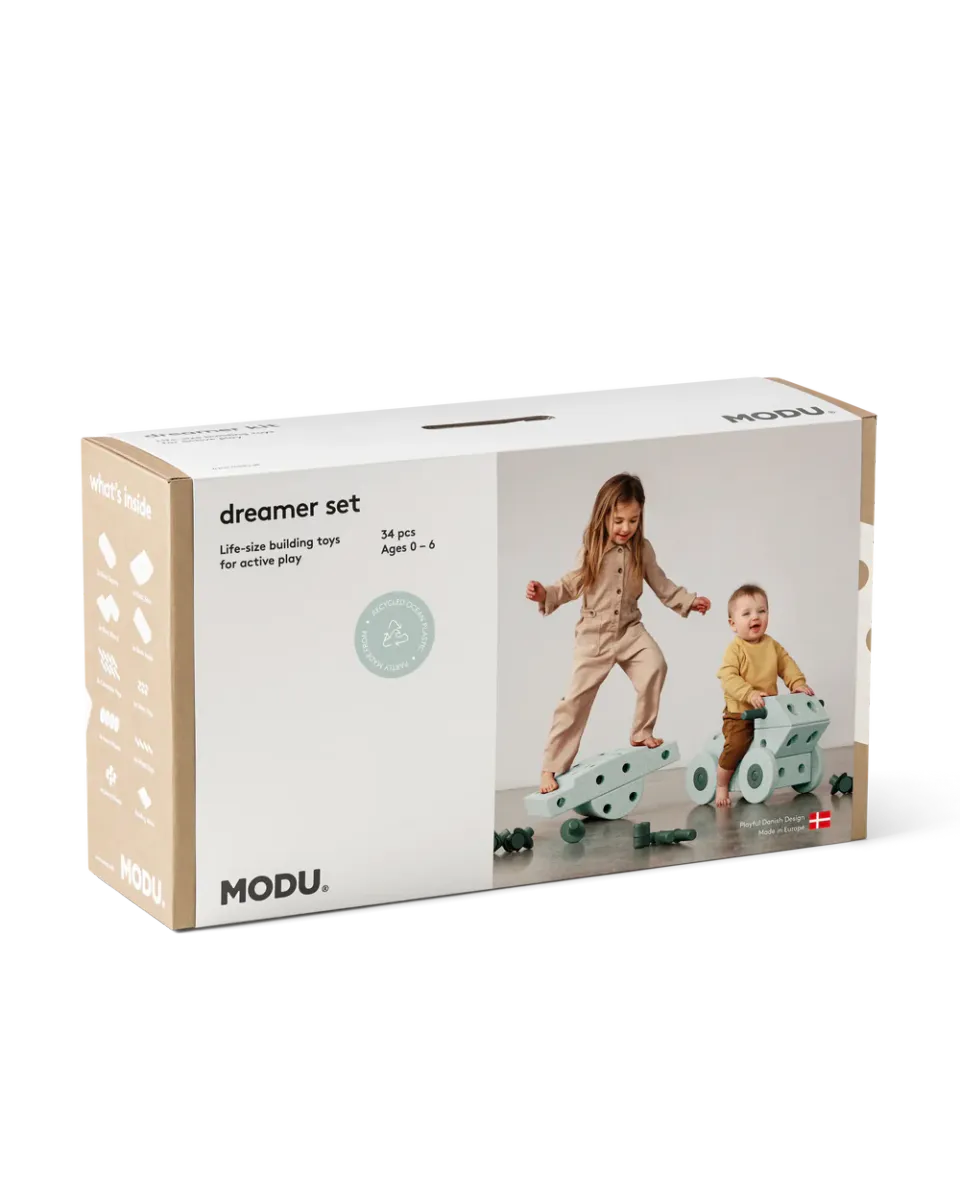 MODU Dreamer Set Mint-Forest costruzioni 34 pezzi cavalcabile