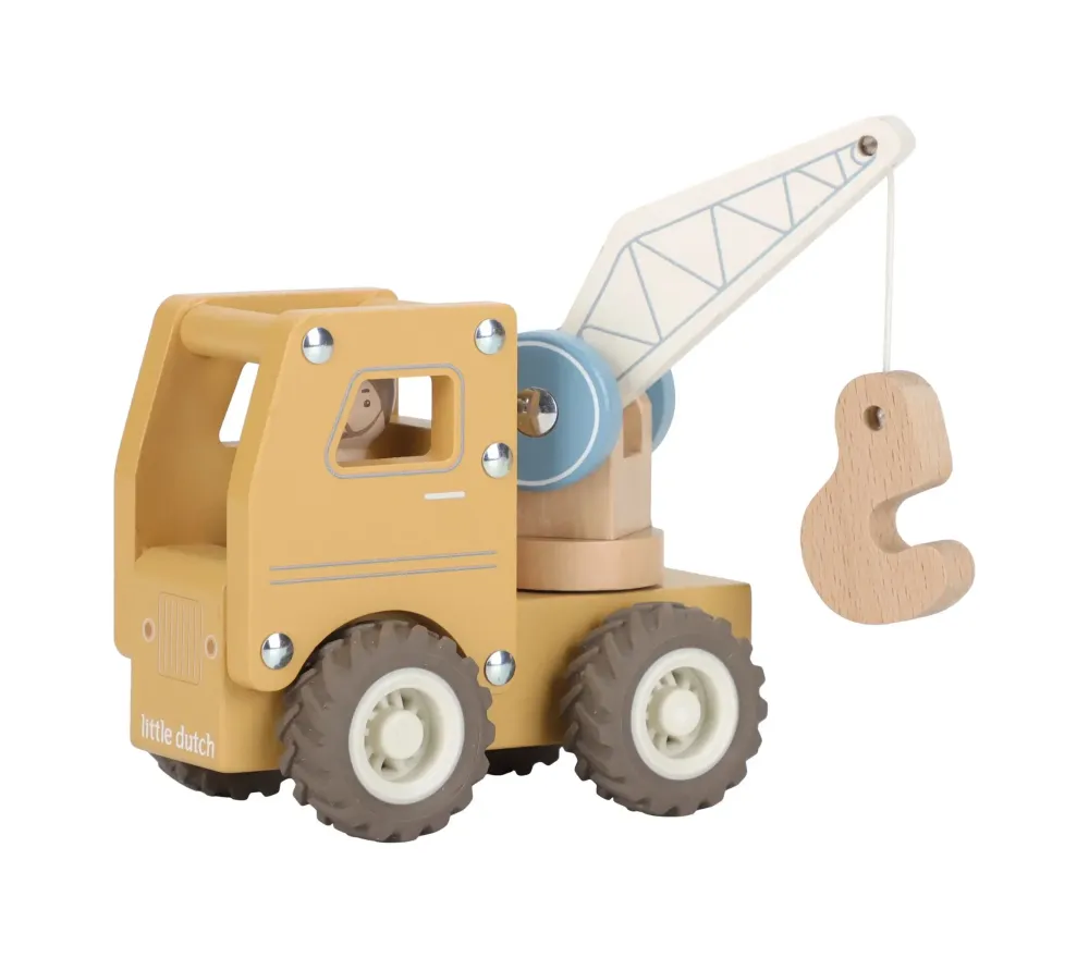 Little Dutch camion con gru gioco legno con personaggio