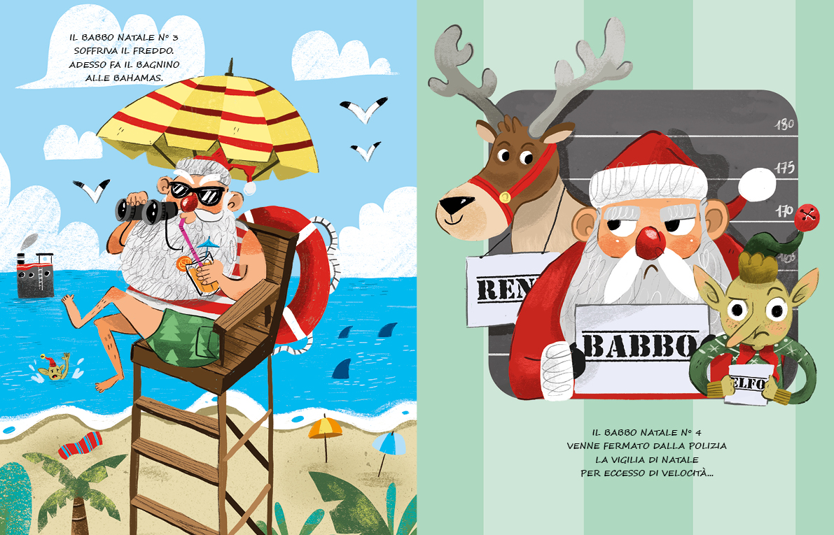 Nomos 25 Babbi Natale libro bambini copertina rigida