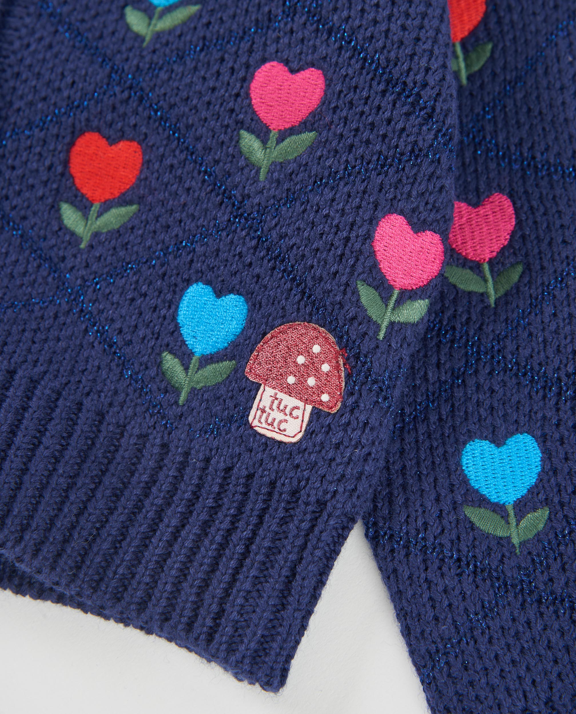 Tuc Tuc Good Wood giacca bimba blu maglia fiori