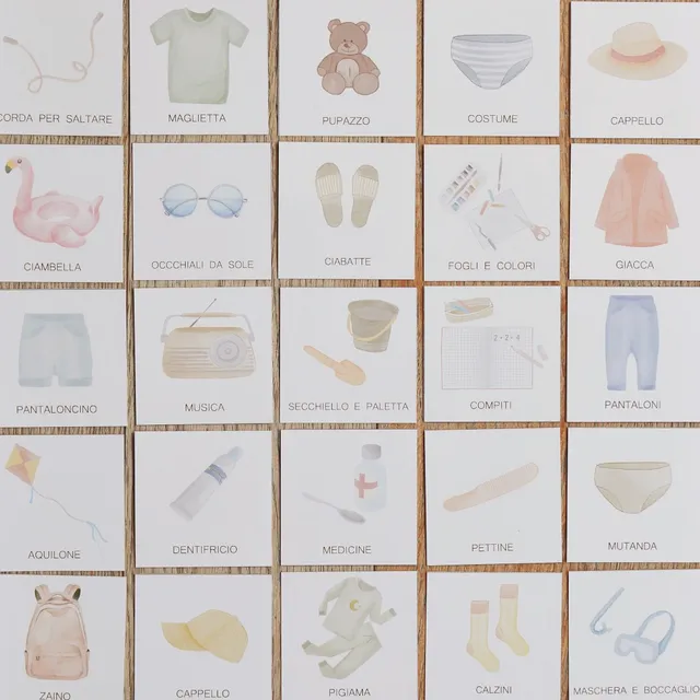 Baboo In Viaggio flashcard ITA-ENG 48 carte PDF + diario