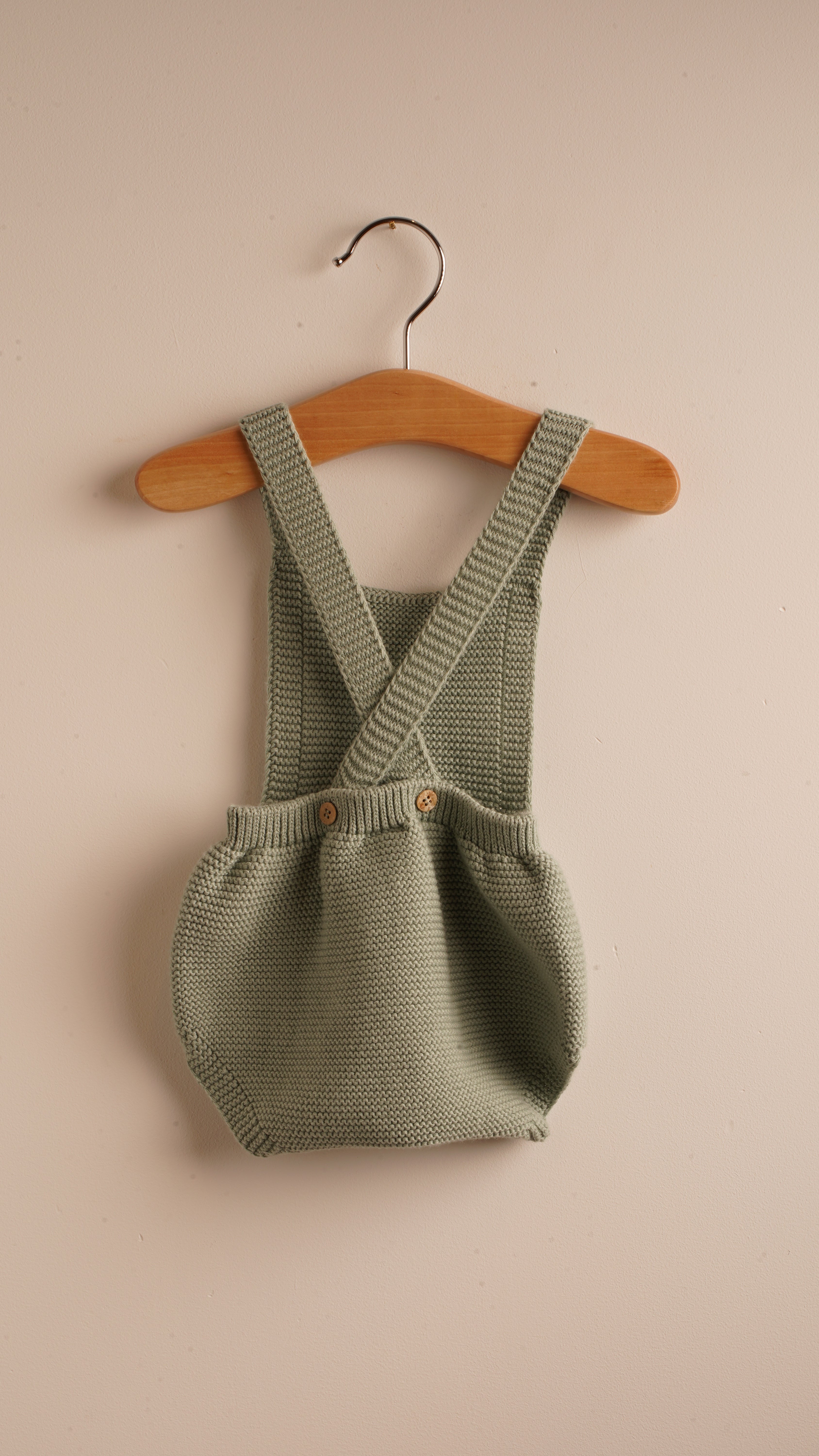 Mebi Peto Salopette Neonato Verde Salvia Cotone