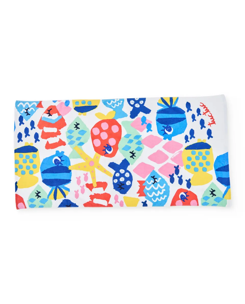 Tuc Tuc telo mare bimba pesci multicolore cotone