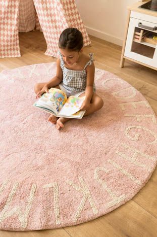 Lorena Canals Round ABC Vintage Nude tappeto lavabile rotondo 150 cm