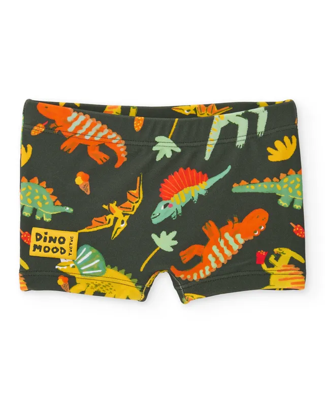 Tuc tuc boxer mare bambino verde stampa dinosauri