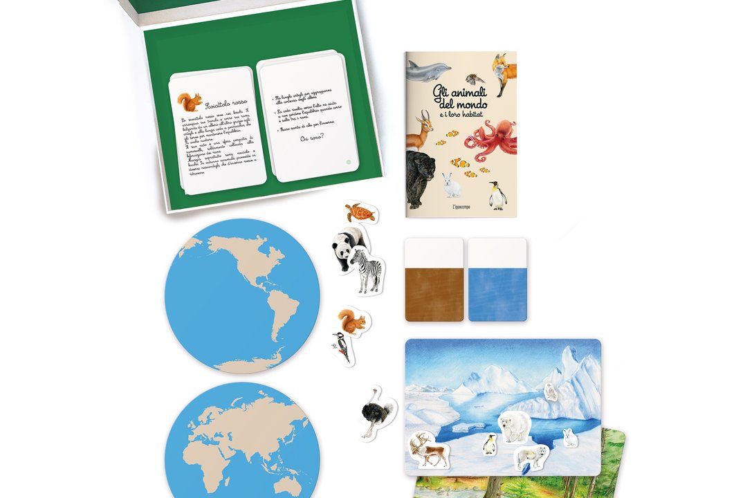 L'Ippocampo Il mio cofanetto Montessori Gli animali del mondo e i loro habitat