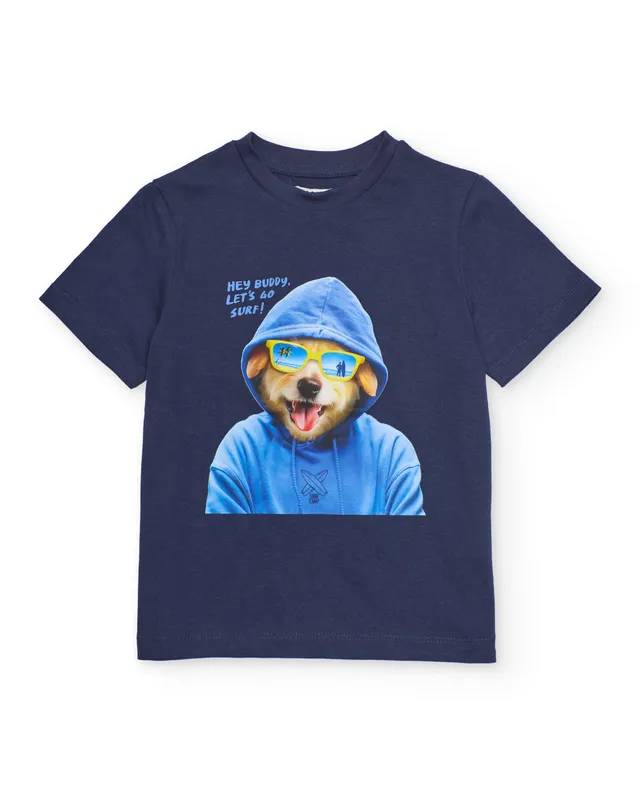 Tuc Tuc maglietta bambino cane blu navy