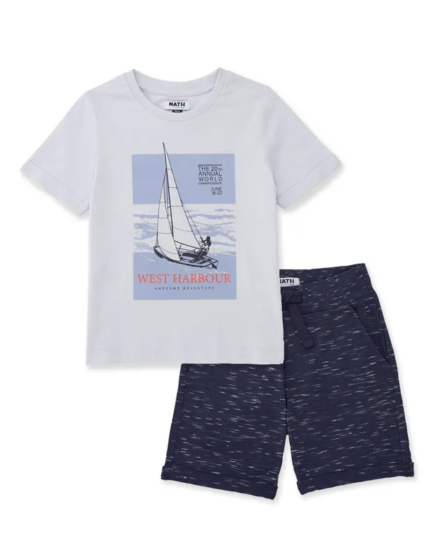 Tuc Tuc completo bimbo azzurro maglia bermuda