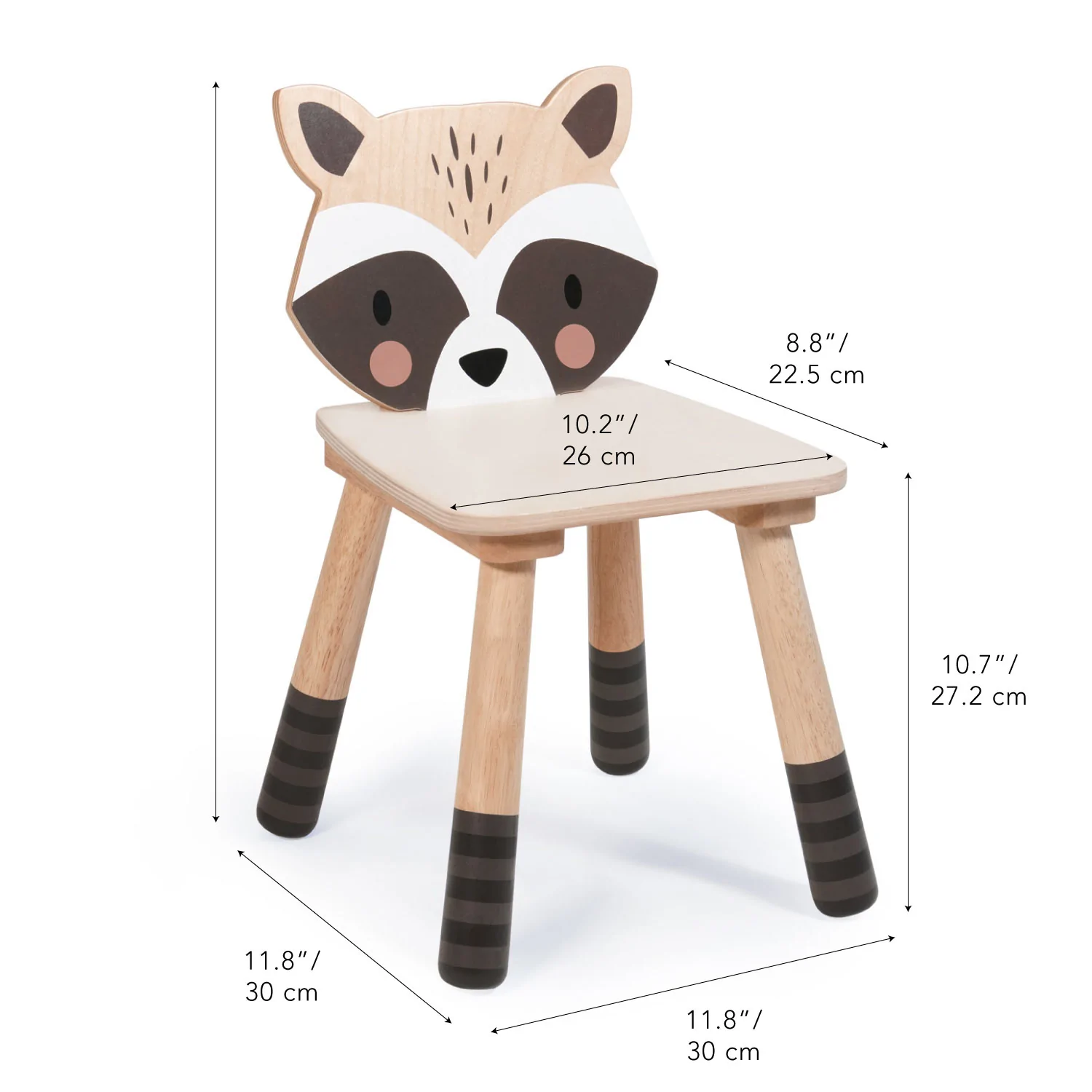 Tender Leaf Forest Procione Sedia Bambini in Legno