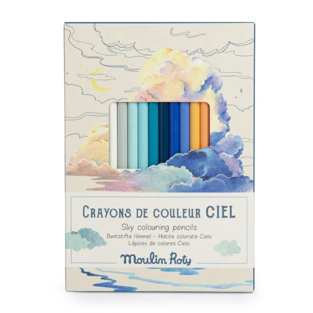 Moulin Roty Cielo matite colori con carte disegno
