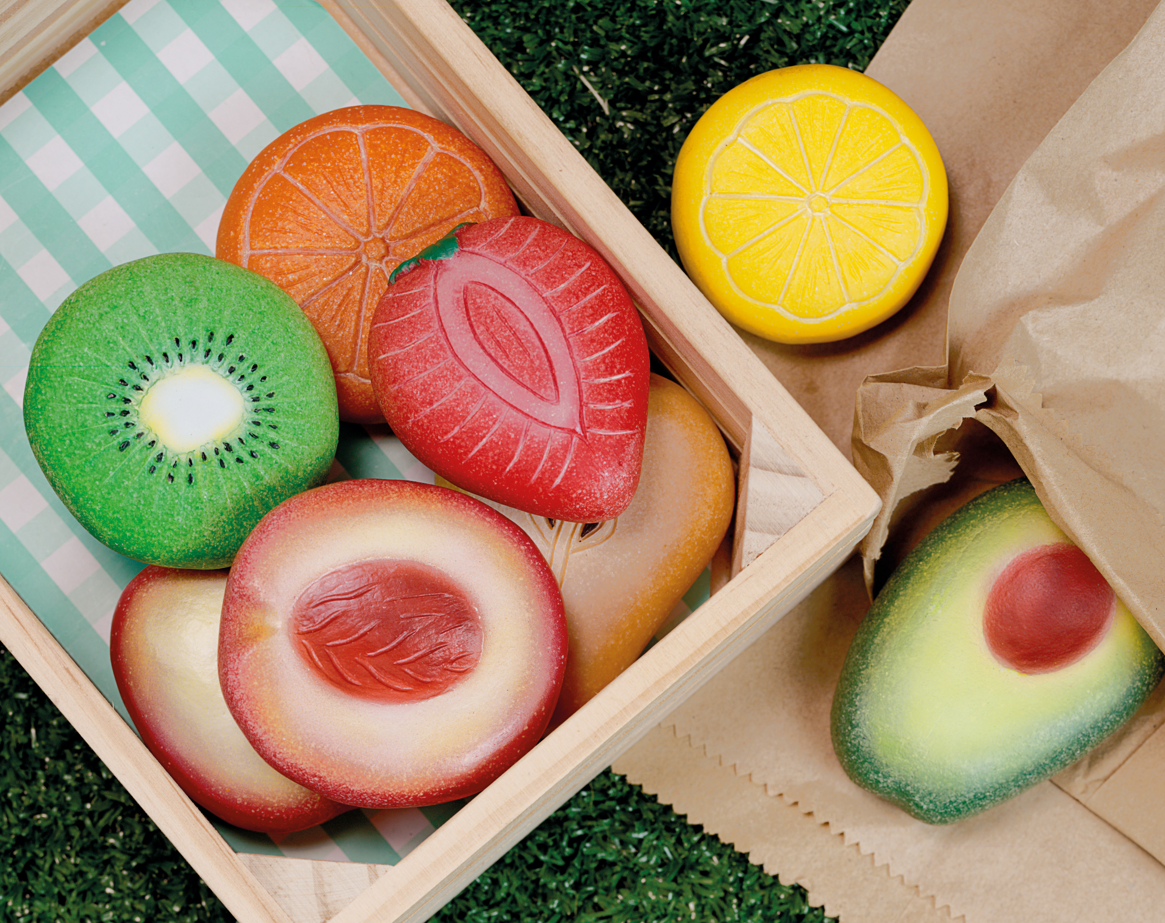 Yellow Door Frutta pietre sensoriali 8 pezzi