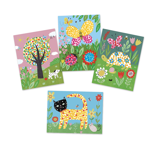 Djeco Clean Paint Small Dots set artistico 4 quadretti
