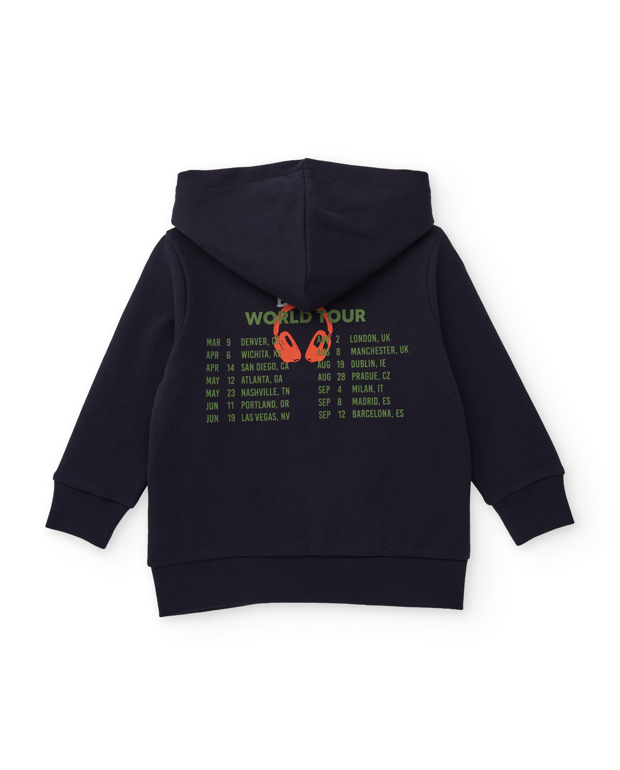Tuc Tuc Sound felpa bambino blu navy rock zip
