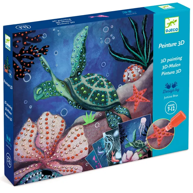 Djeco Peinture Abysses Set Pittura 3D Animali