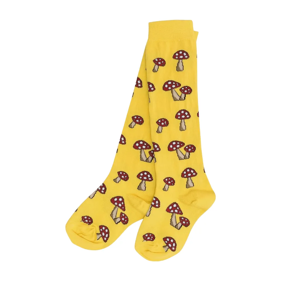 Slugs & Snails FunGuy calze alte funghi gialle cotone bio