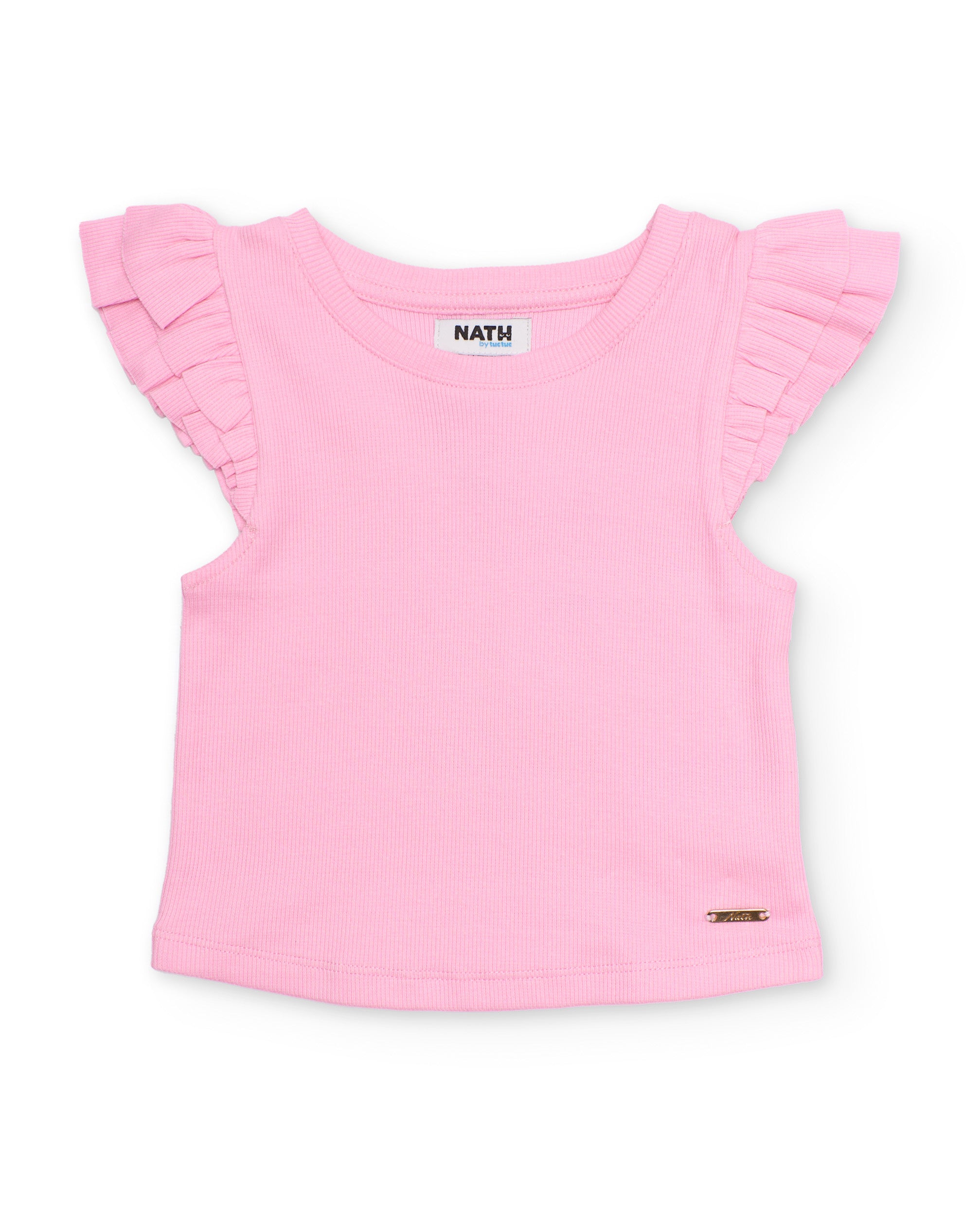 Tuc Tuc maglia bimba volant rosa manica corta
