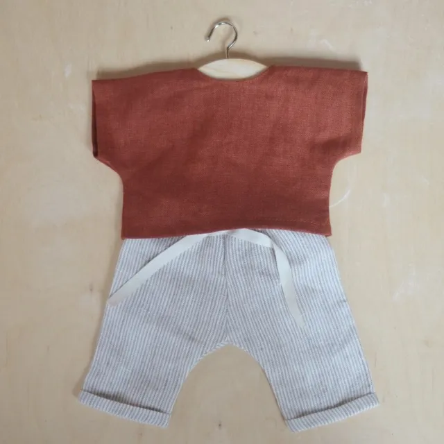 Paola Reina vestito bambola 30-34 cm camicia e pantalone cotone