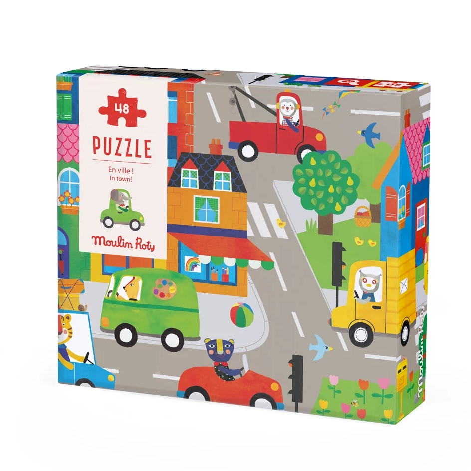Moulin Roty Les Popipop In città puzzle 48 pezzi
