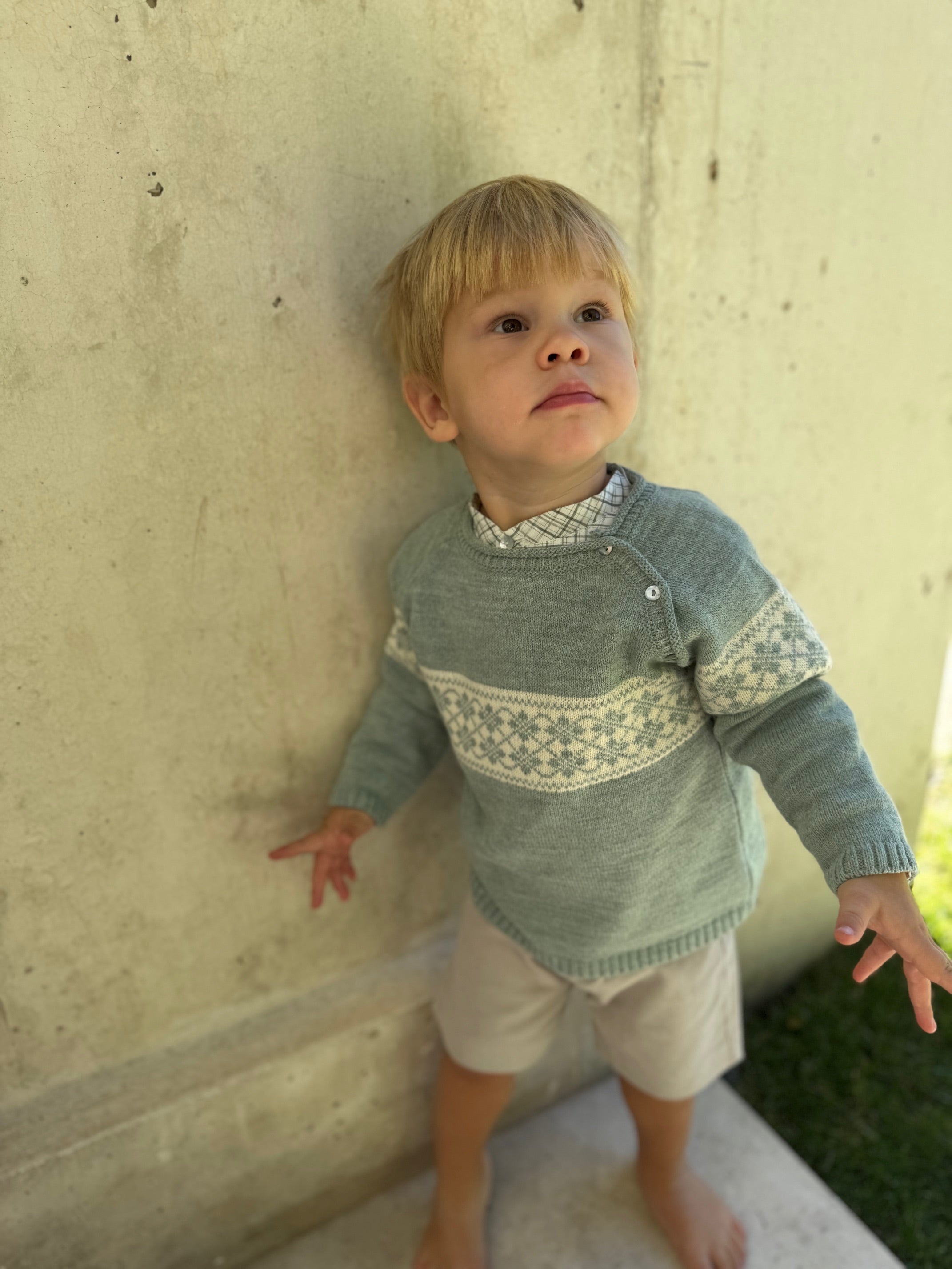 Mebi Bermuda Bimbo Velluto Beige Cotone Elastico Vita