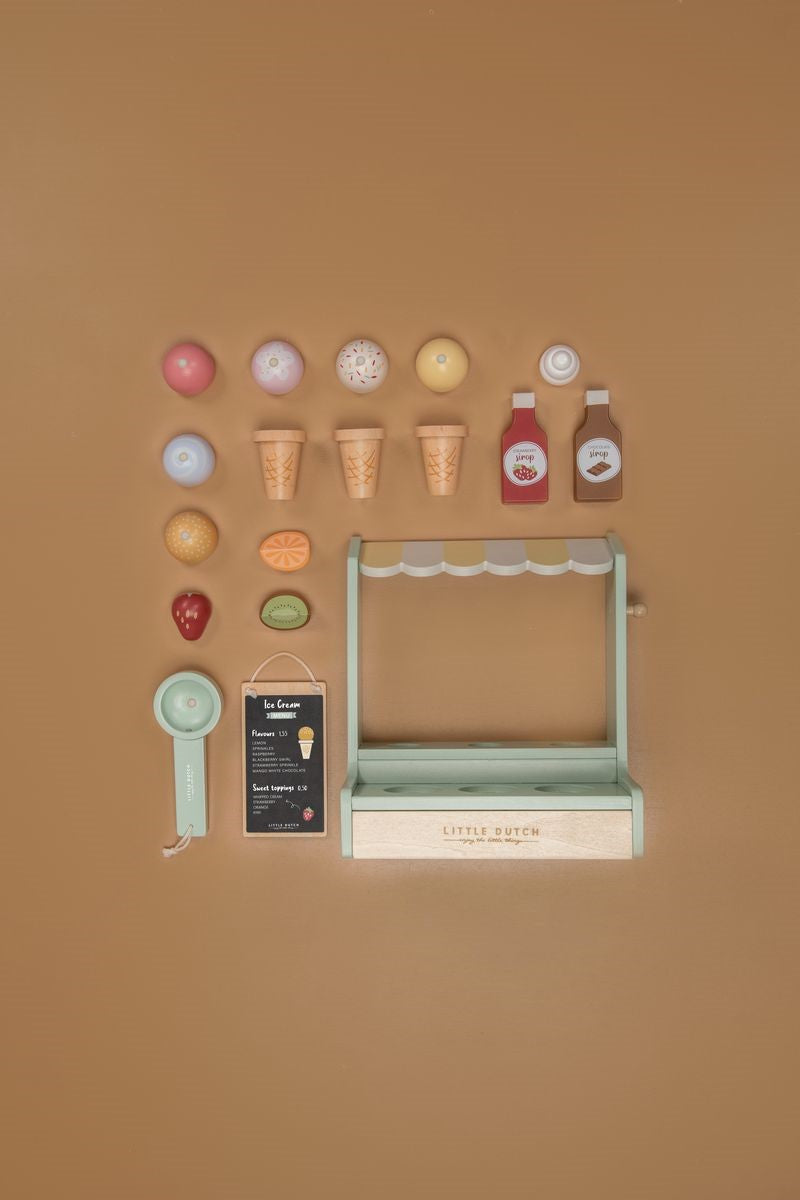 Little Dutch banco gelati legno bimbi con coni 3 anni