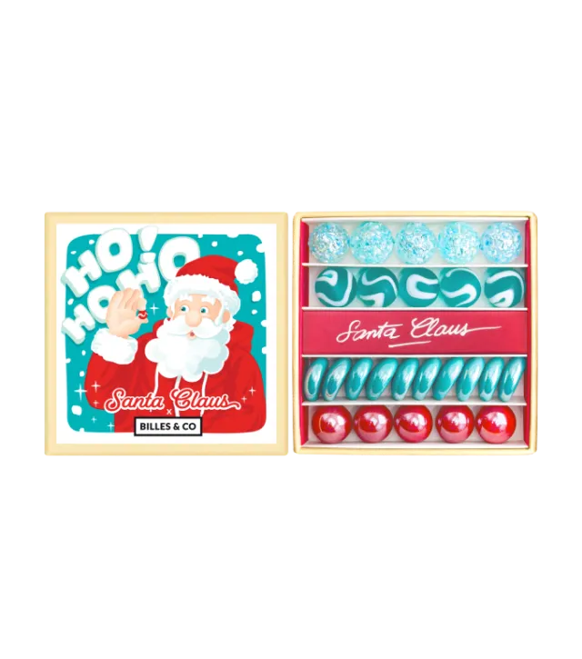 Billes & Co Santa Claus scatola biglie vetro 30 pezzi