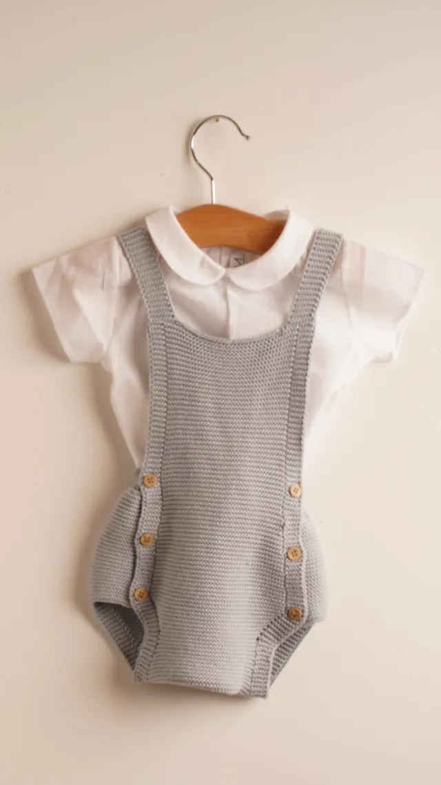 Mebi Punto Blu Salopette Neonato Cotone