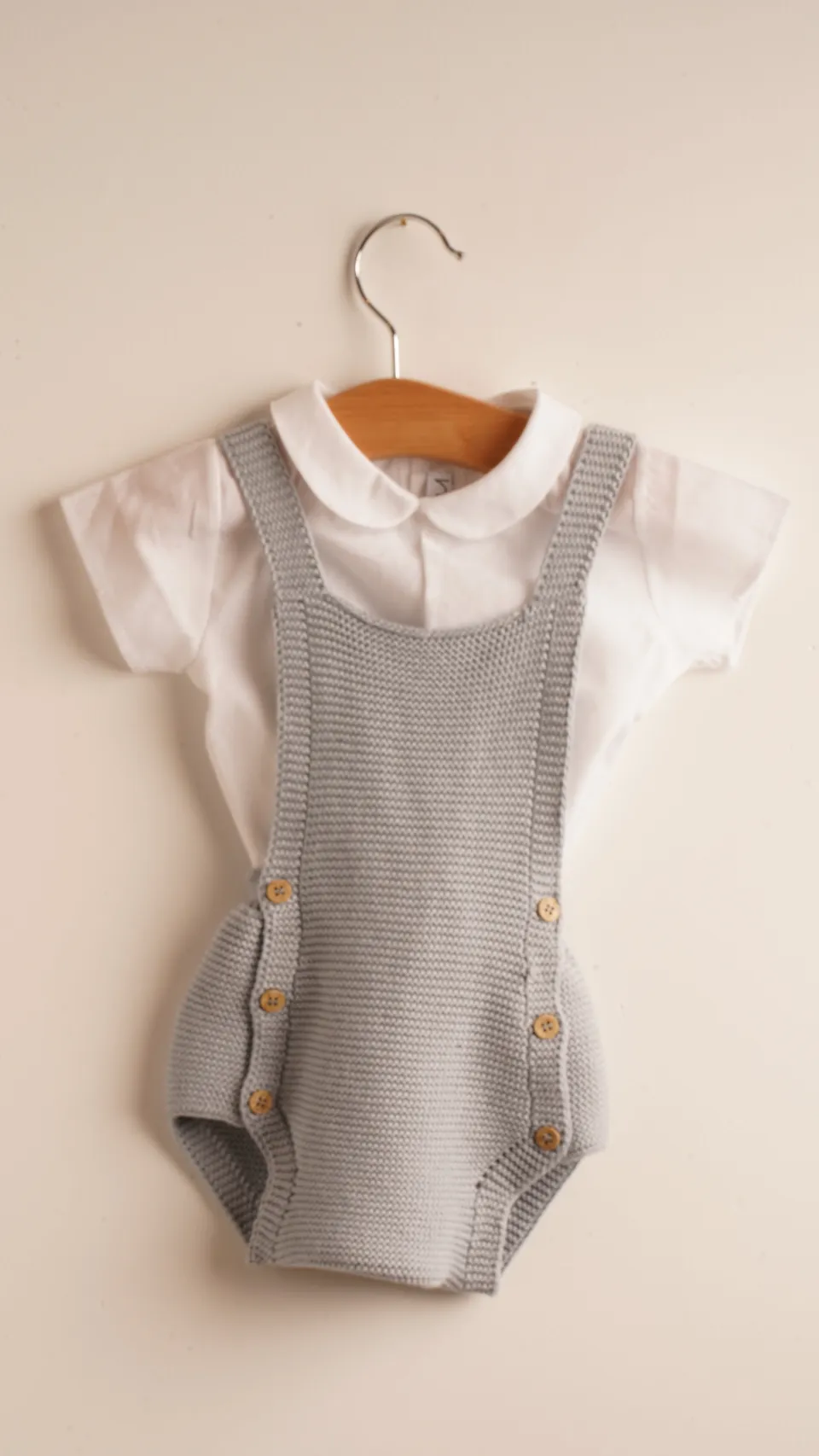 Mebi Punto Blu Salopette Neonato Cotone